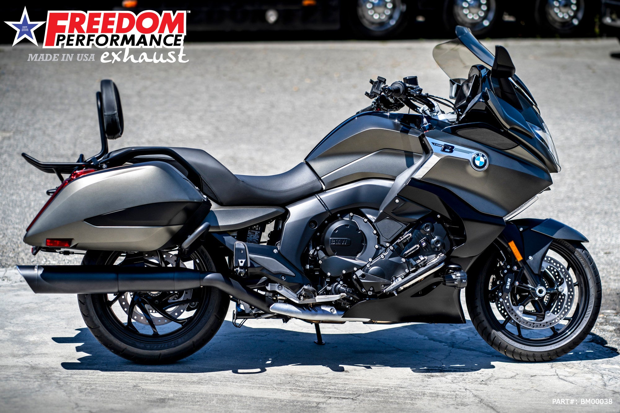 BMW K 1600 B GRAND AMERICA 2-STEP 4.5" FREEDOM SLIP-ONS 2017-PRESENT BUNDLE