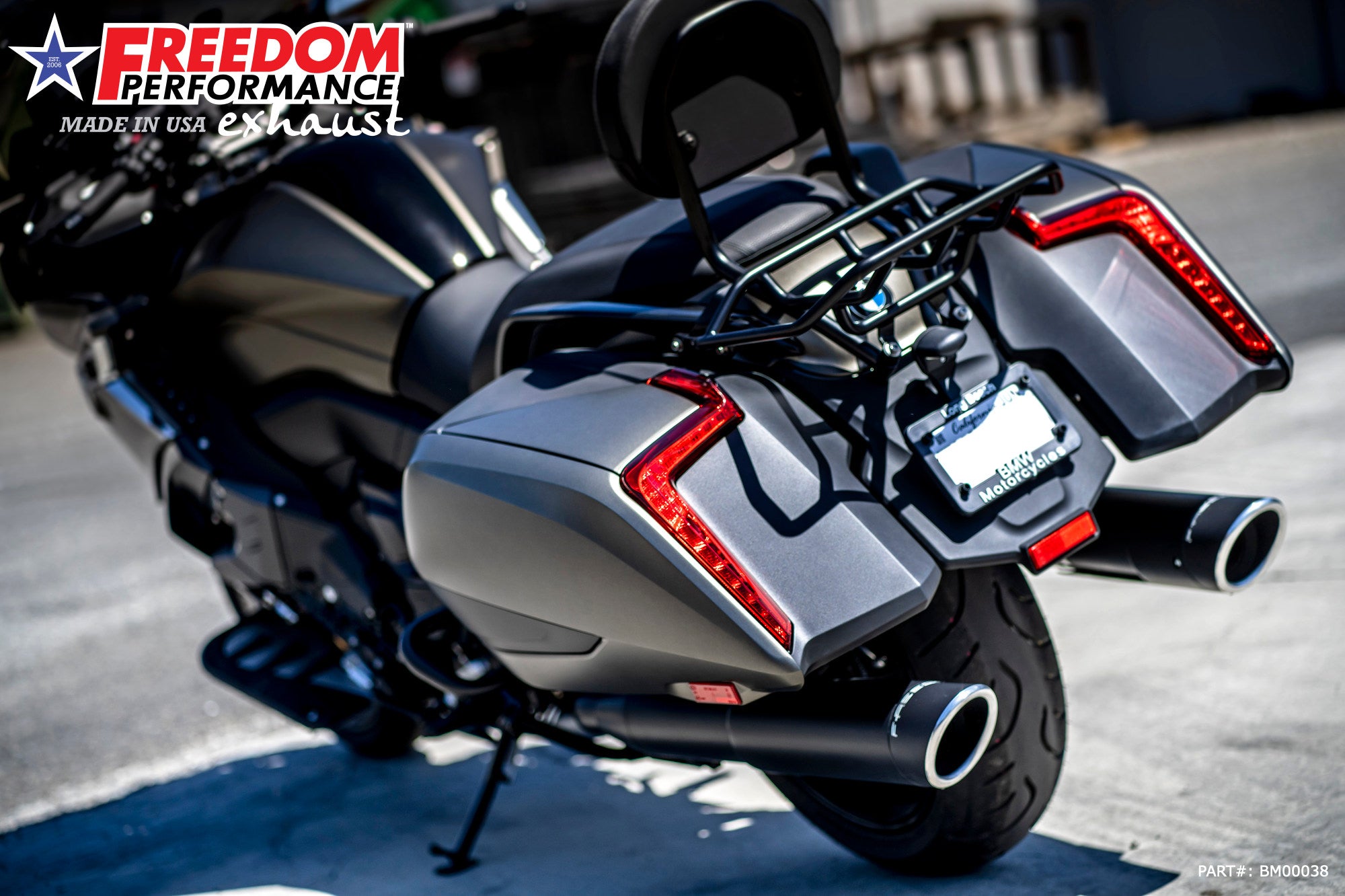 BMW K 1600 B GRAND AMERICA 2-STEP 4.5" FREEDOM SLIP-ONS 2017-PRESENT BUNDLE