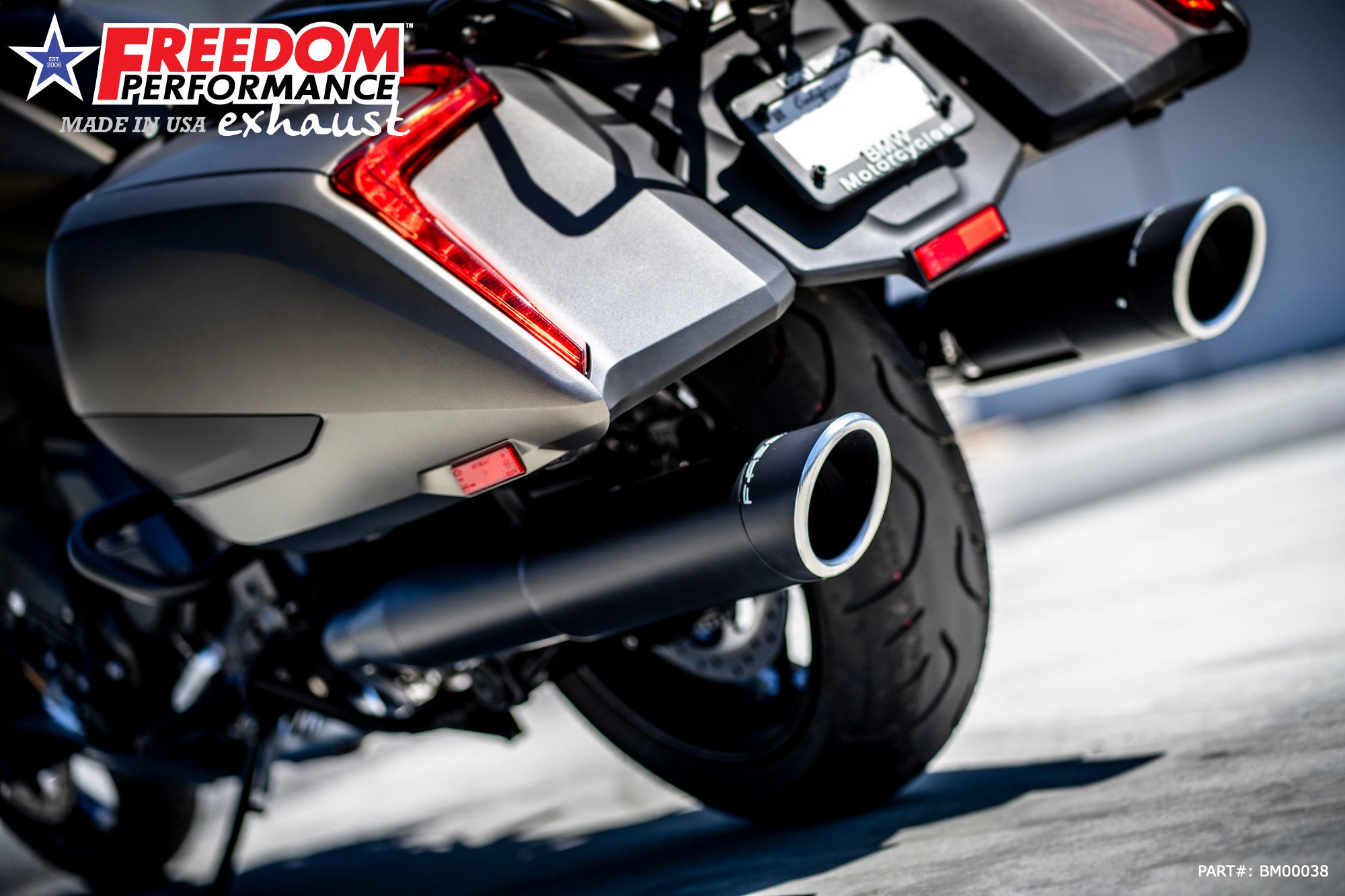 BMW K 1600 B GRAND AMERICA 2-STEP 4.5" FREEDOM SLIP-ONS 2017-PRESENT BUNDLE