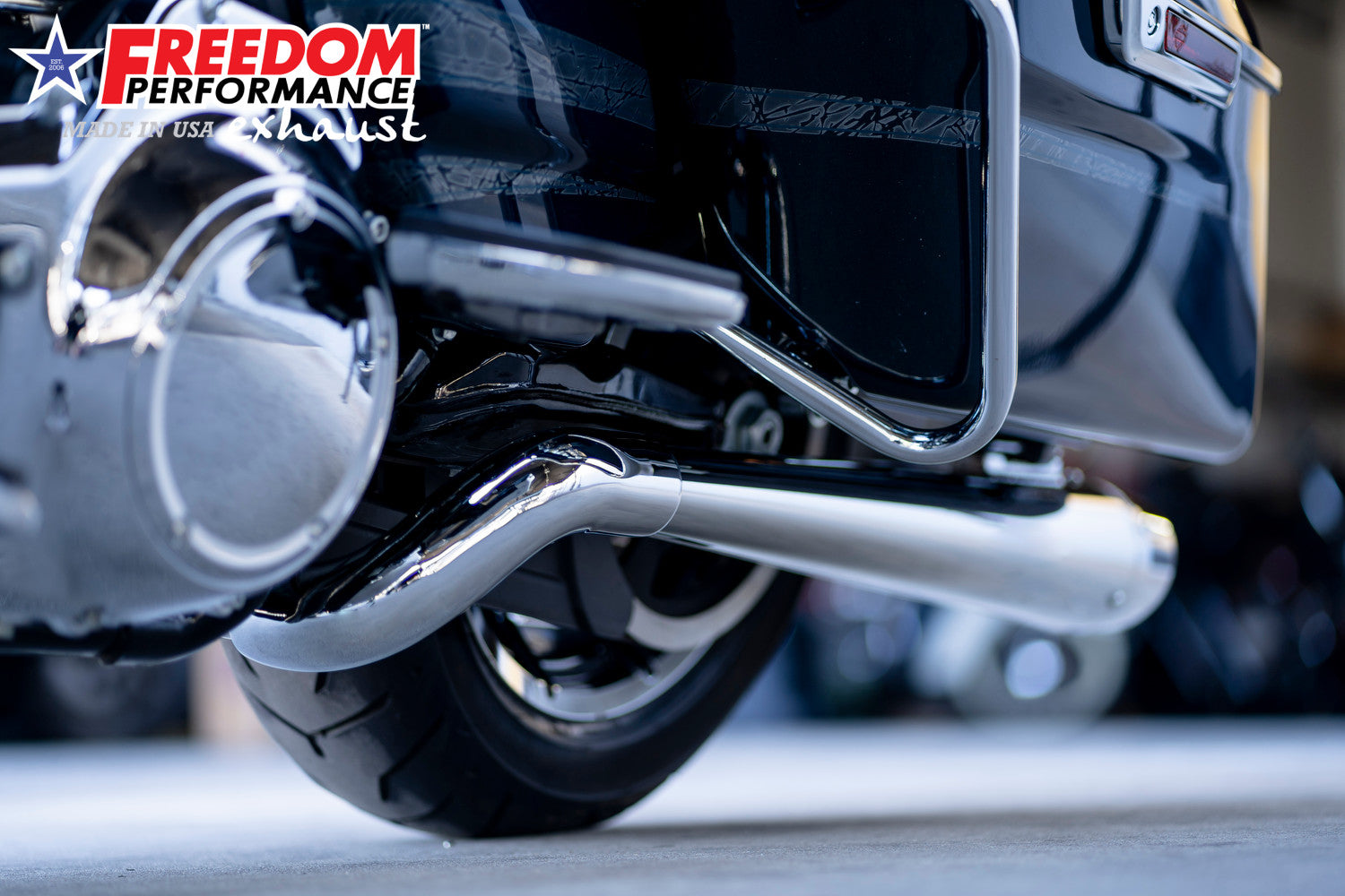 HARLEY TOURING RIGHT SIDE TUCK & UNDER TRUE-DUAL HEADERS Fits '95-Present