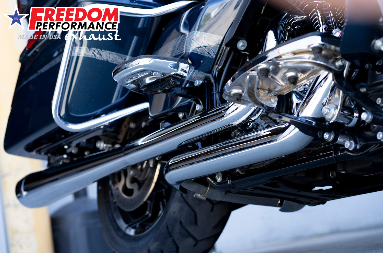 HARLEY TOURING RIGHT SIDE TUCK & UNDER TRUE-DUAL HEADERS Fits '95-Present
