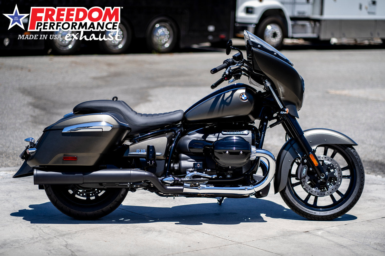 BMW R 18 BAGGER B/TRANSCONTINENTAL/ROCTANE 2-STEP 4.5" EXTENDED SLIP-ONS ONLY!