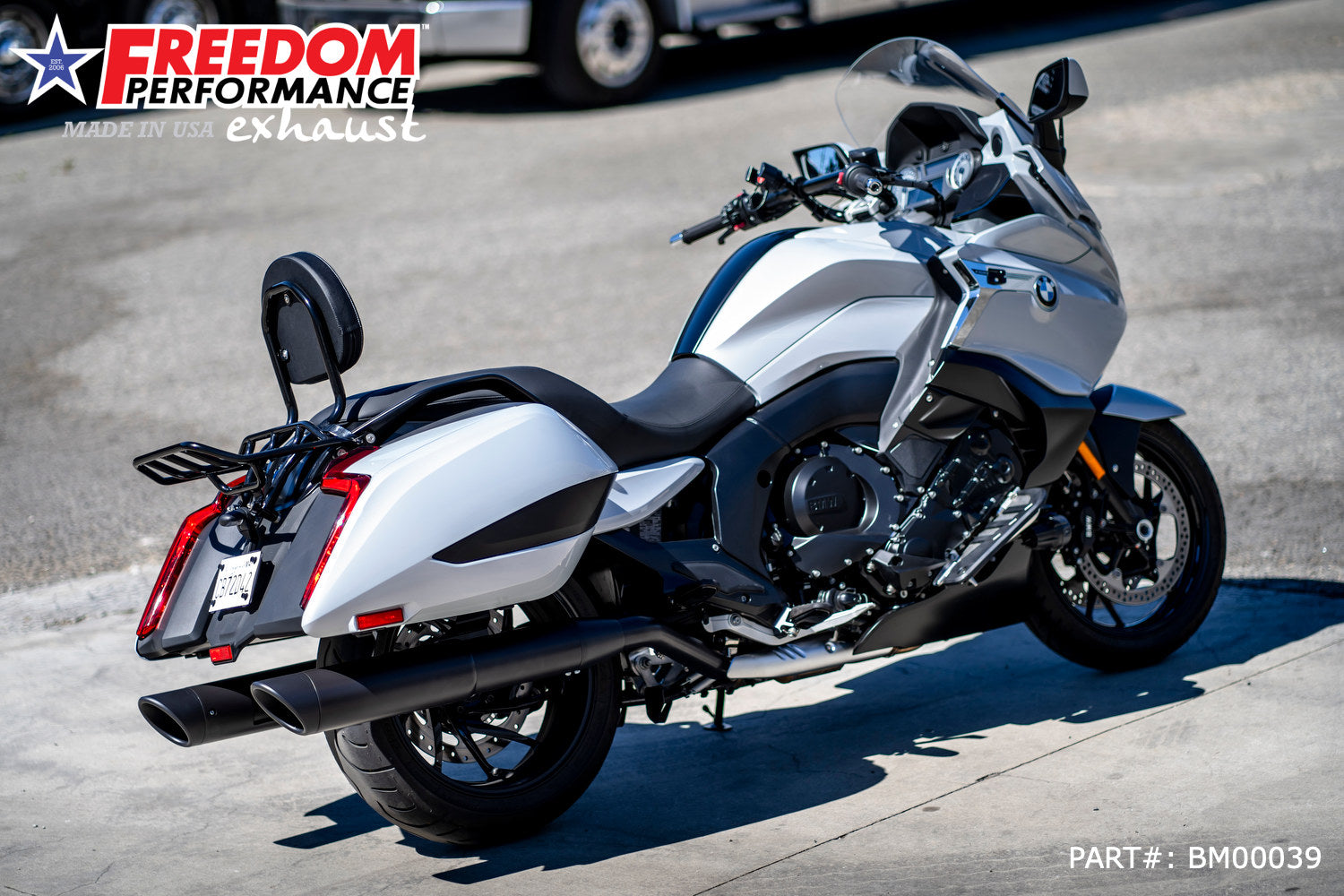 BMW K 1600 B GRAND AMERICA 2-STEP 4.5" FREEDOM SLIP-ONS 2017-PRESENT BUNDLE