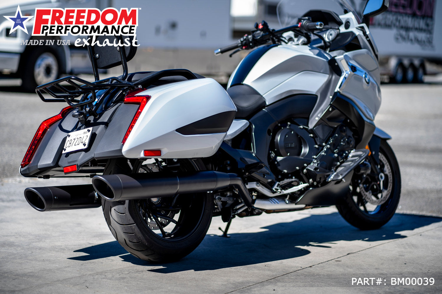 BMW K 1600 B GRAND AMERICA 2-STEP 4.5" FREEDOM SLIP-ONS 2017-PRESENT BUNDLE