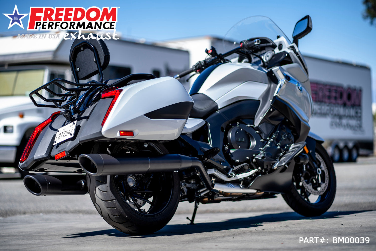 BMW K 1600 B GRAND AMERICA 2-STEP 4.5" FREEDOM SLIP-ONS 2017-PRESENT BUNDLE