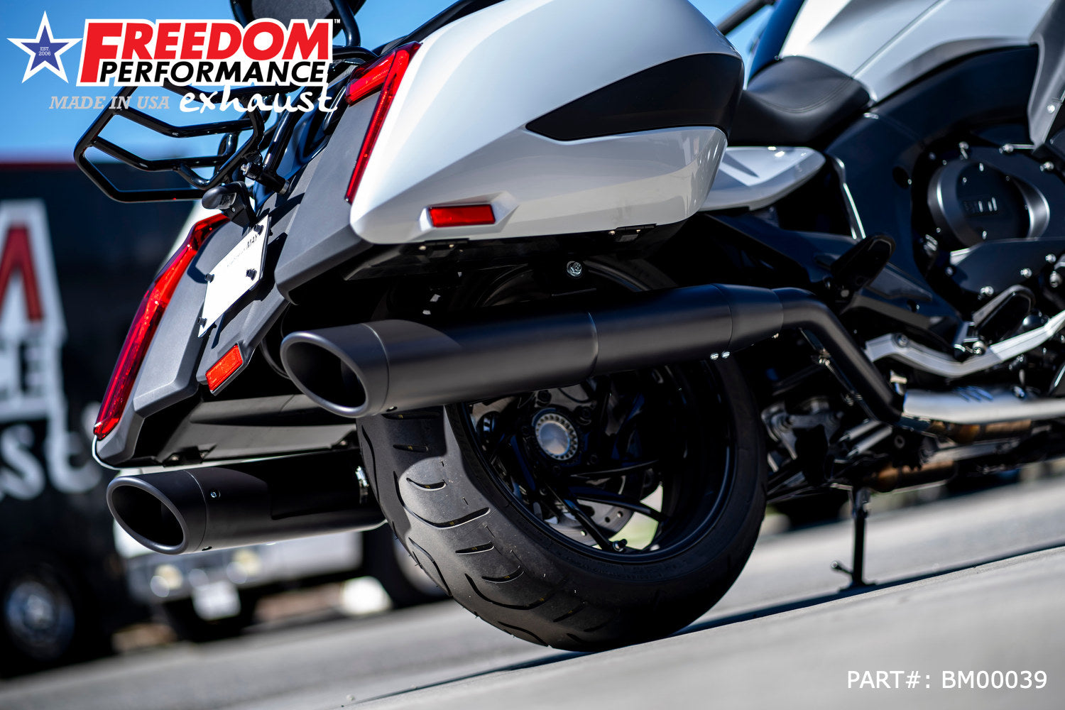BMW K 1600 B GRAND AMERICA 2-STEP 4.5" FREEDOM SLIP-ONS 2017-PRESENT BUNDLE