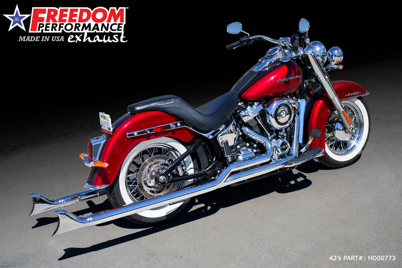 HARLEY SOFTAIL 2.5" TUCK & UNDER TRUE DUALS FULL SYSTEM 2018-PRESENT *NOT FOR WIDE TIRE BIKES (SPECIAL ORDER)