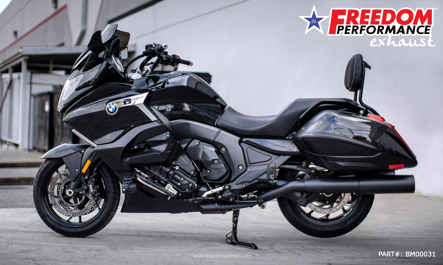 BMW K 1600 B GRAND AMERICA 2-STEP 4.5" FREEDOM SLIP-ONS 2017-PRESENT BUNDLE