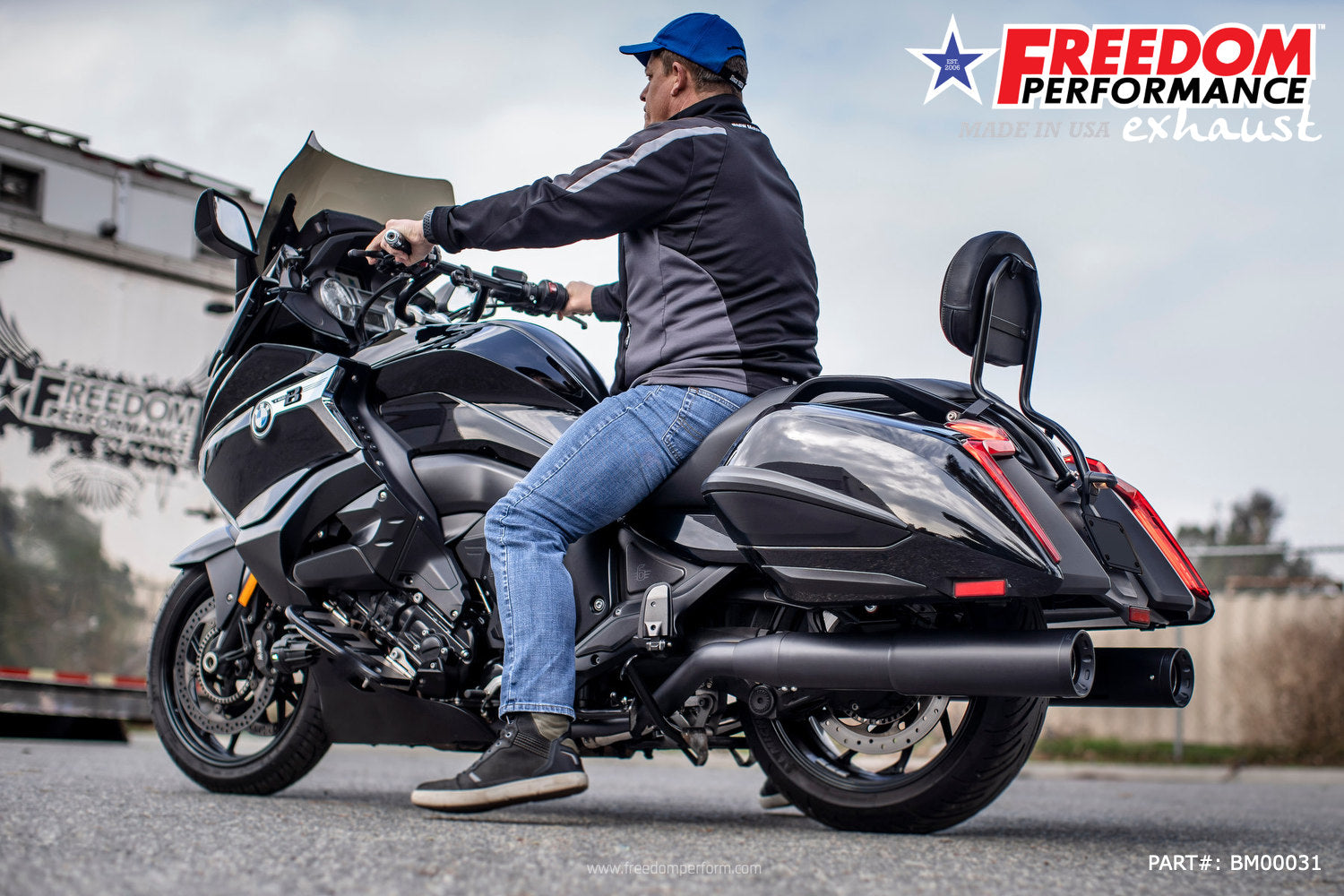 BMW K 1600 B GRAND AMERICA 2-STEP 4.5" FREEDOM SLIP-ONS 2017-PRESENT BUNDLE