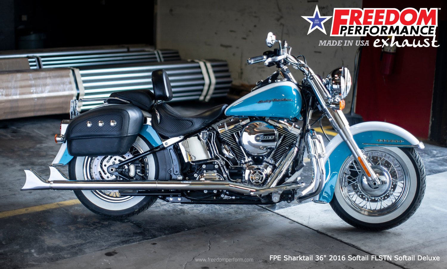 HARLEY SOFTAIL 2.5" CLASSIC SHARKTAIL/CREEPERS TRUE-DUALS FULL SYSTEM Fits 1986-2006 or 2007-2017
