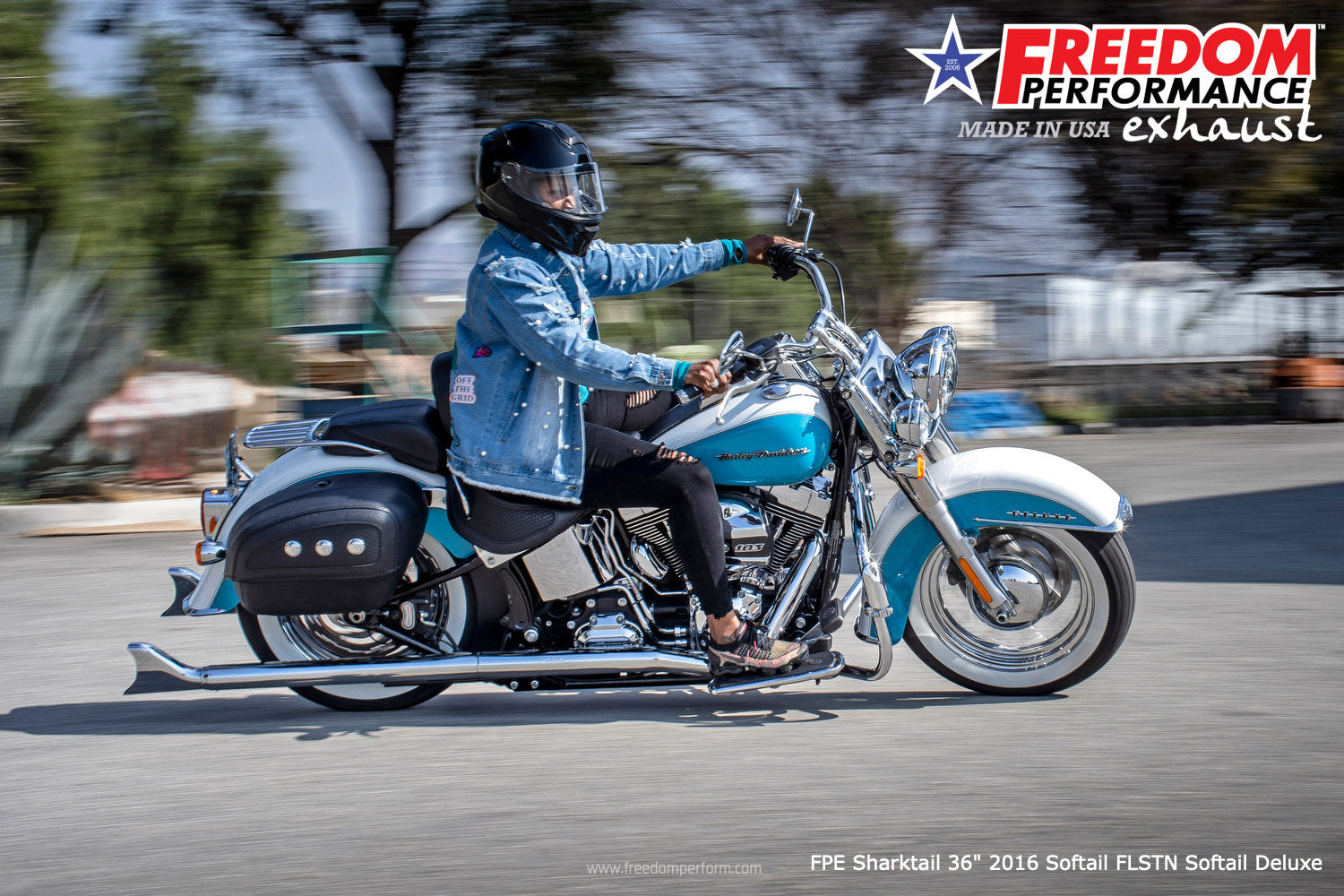 HARLEY SOFTAIL 2.5" CLASSIC SHARKTAIL/CREEPERS TRUE-DUALS FULL SYSTEM Fits 1986-2006 or 2007-2017