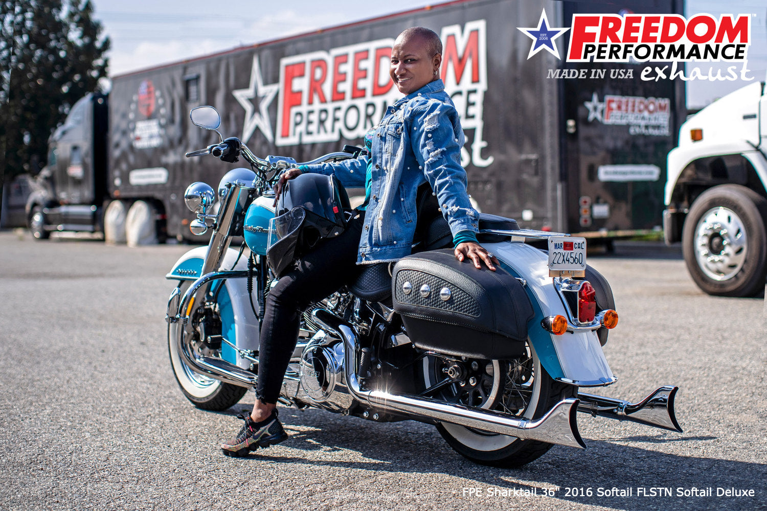 HARLEY SOFTAIL 2.5" CLASSIC SHARKTAIL/CREEPERS TRUE-DUALS FULL SYSTEM Fits 1986-2006 or 2007-2017