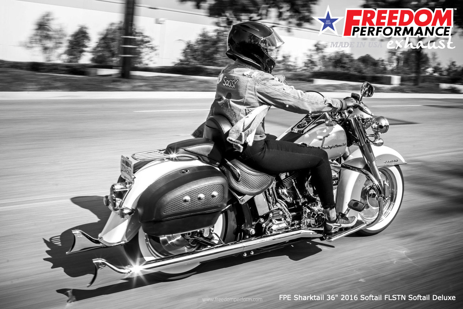HARLEY SOFTAIL 2.5" CLASSIC SHARKTAIL/CREEPERS TRUE-DUALS FULL SYSTEM Fits 1986-2006 or 2007-2017