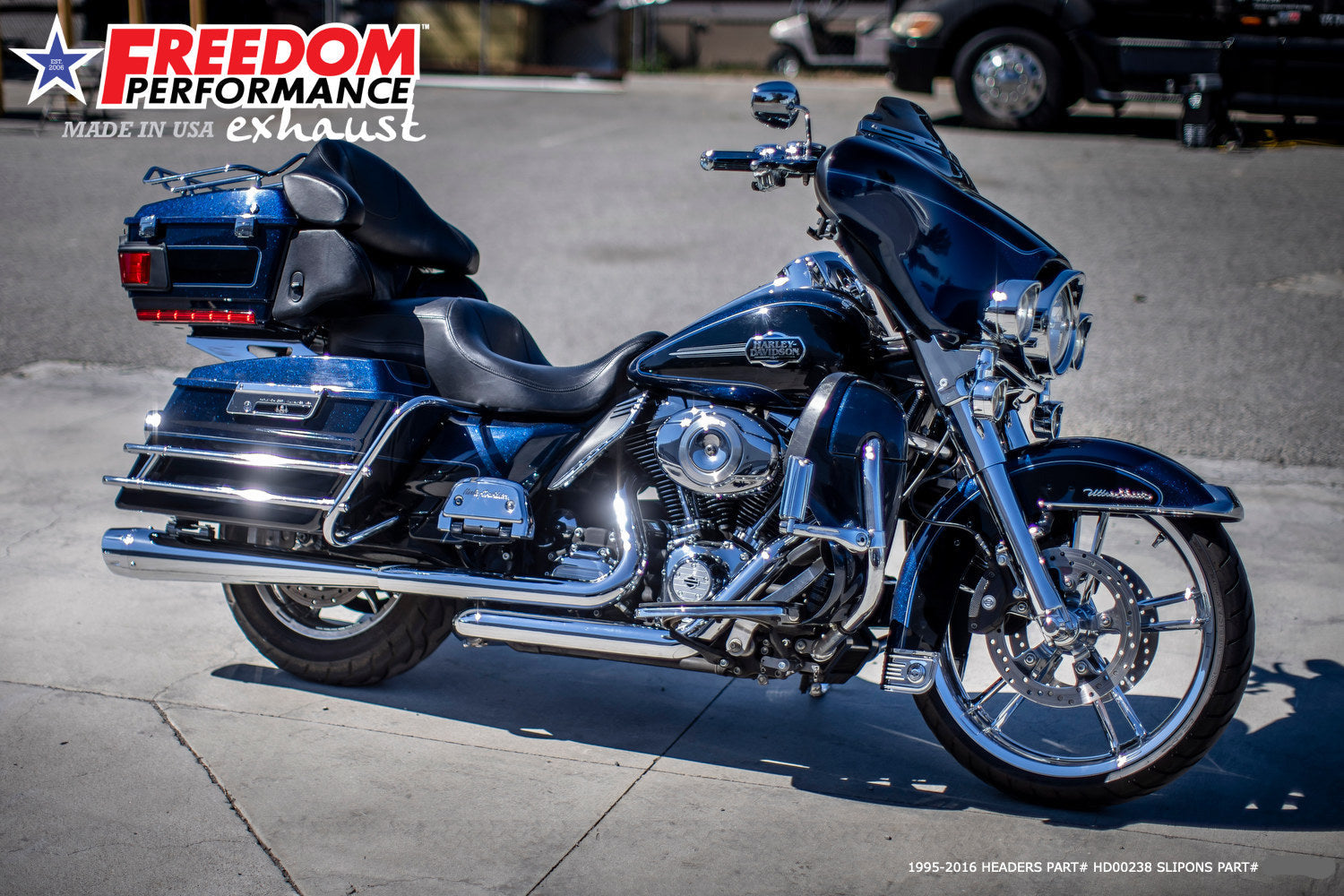 HARLEY TOURING RIGHT SIDE TUCK & UNDER TRUE-DUAL HEADERS Fits '95-Present