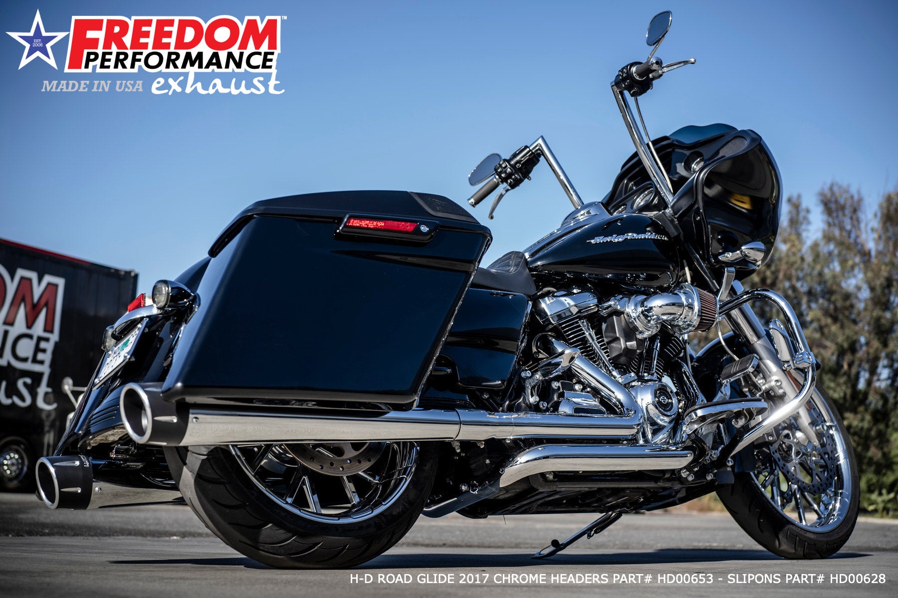 HARLEY TOURING RIGHT SIDE TUCK & UNDER TRUE-DUAL HEADERS Fits '95-Present