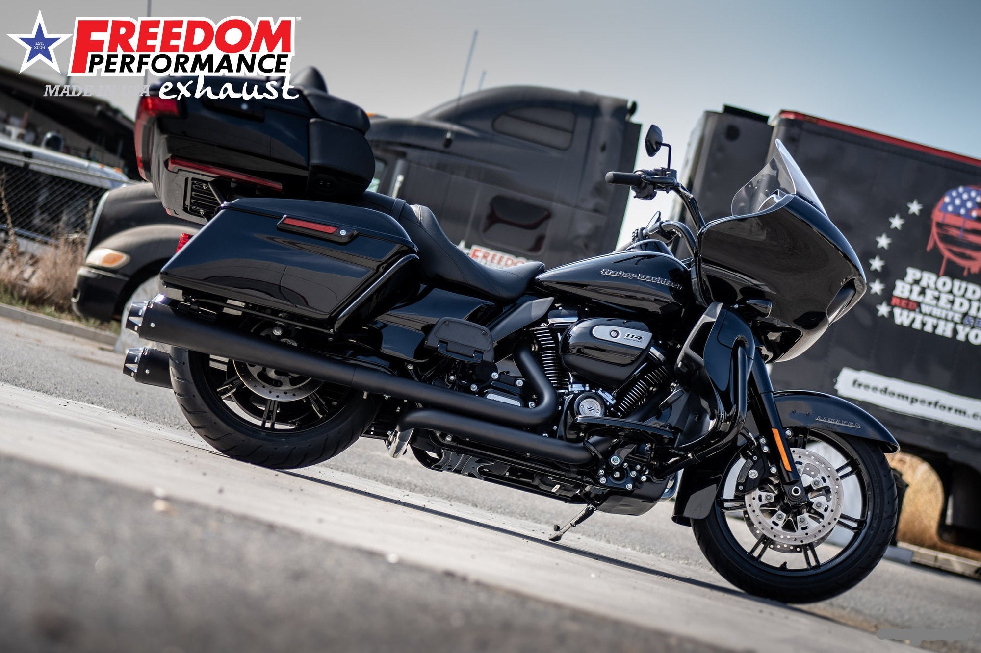 HARLEY TOURING RIGHT SIDE TUCK & UNDER TRUE-DUAL HEADERS Fits '95-Present