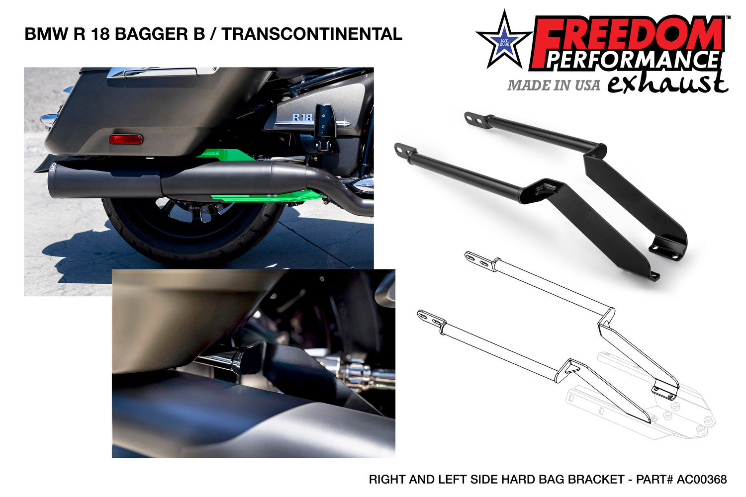 BMW R 18 BAGGER B/TRANSCONTINENTAL/ROCTANE 2-STEP 4.5" EXTENDED SLIP-ONS ONLY!