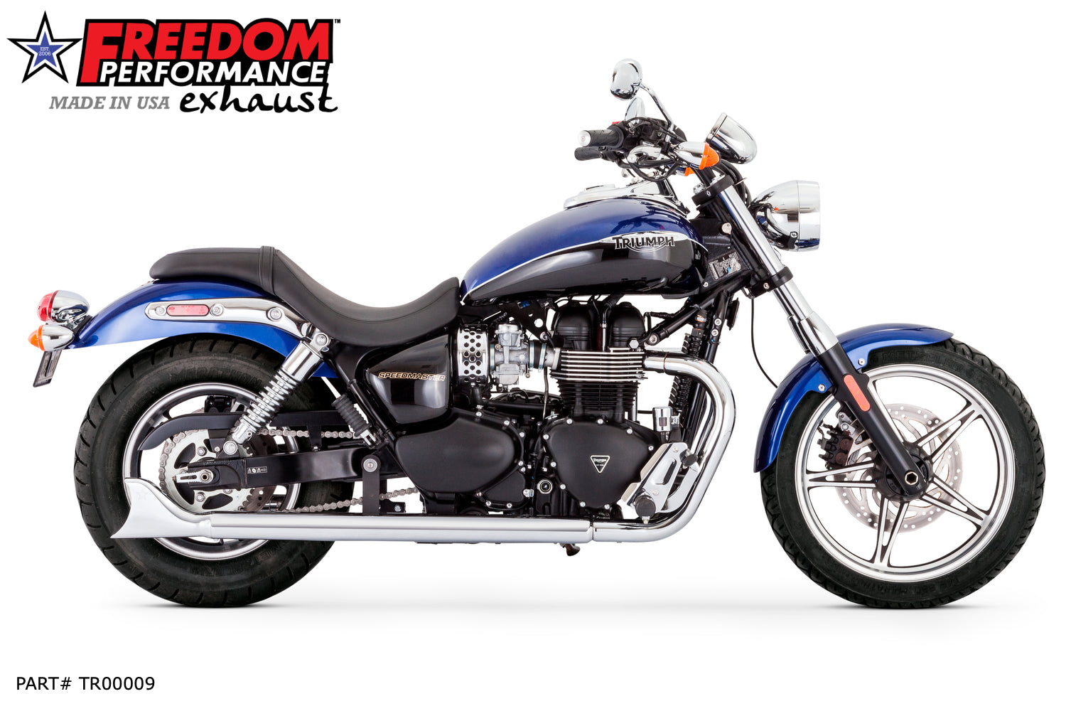 TRIUMPH AMERICA & SPEEDMASTER 2013-PRESENT W/ SHARKTAIL 2.5" SLIP-ONS