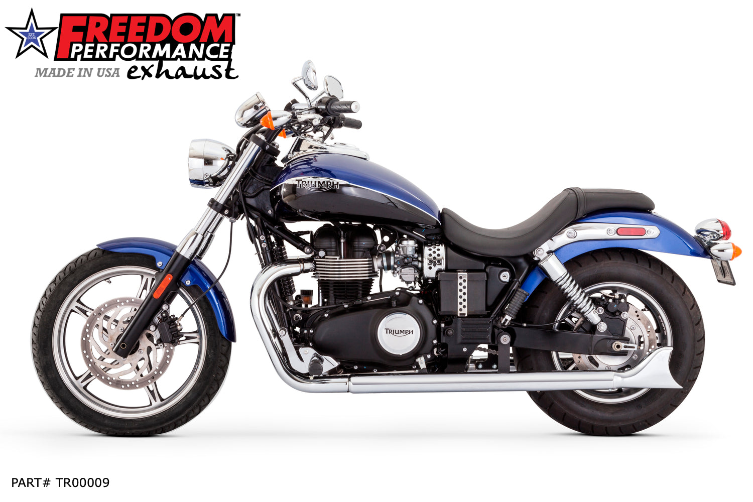 TRIUMPH AMERICA & SPEEDMASTER 2013-PRESENT W/ SHARKTAIL 2.5" SLIP-ONS