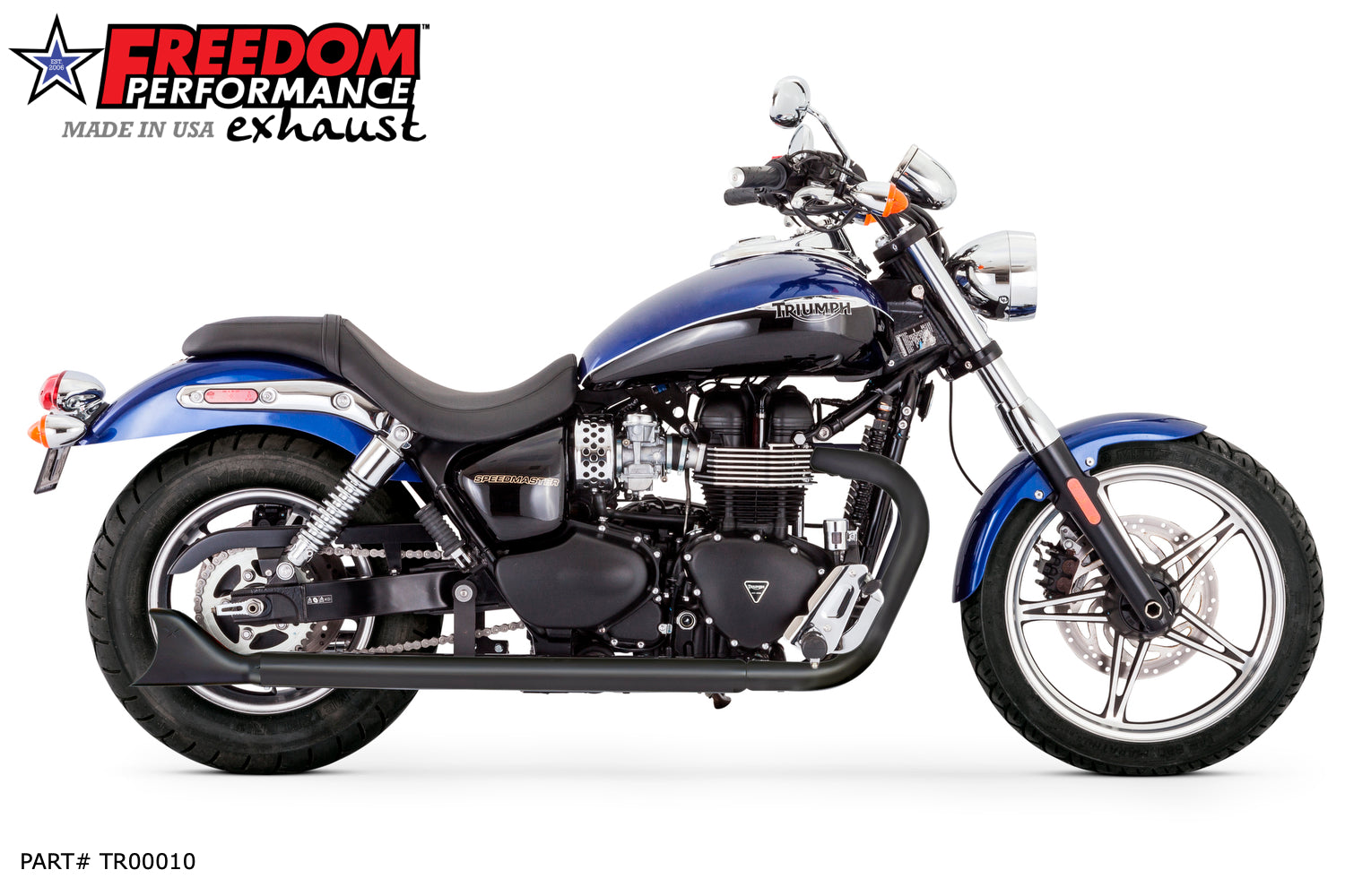 TRIUMPH AMERICA & SPEEDMASTER 2013-PRESENT W/ SHARKTAIL 2.5" SLIP-ONS