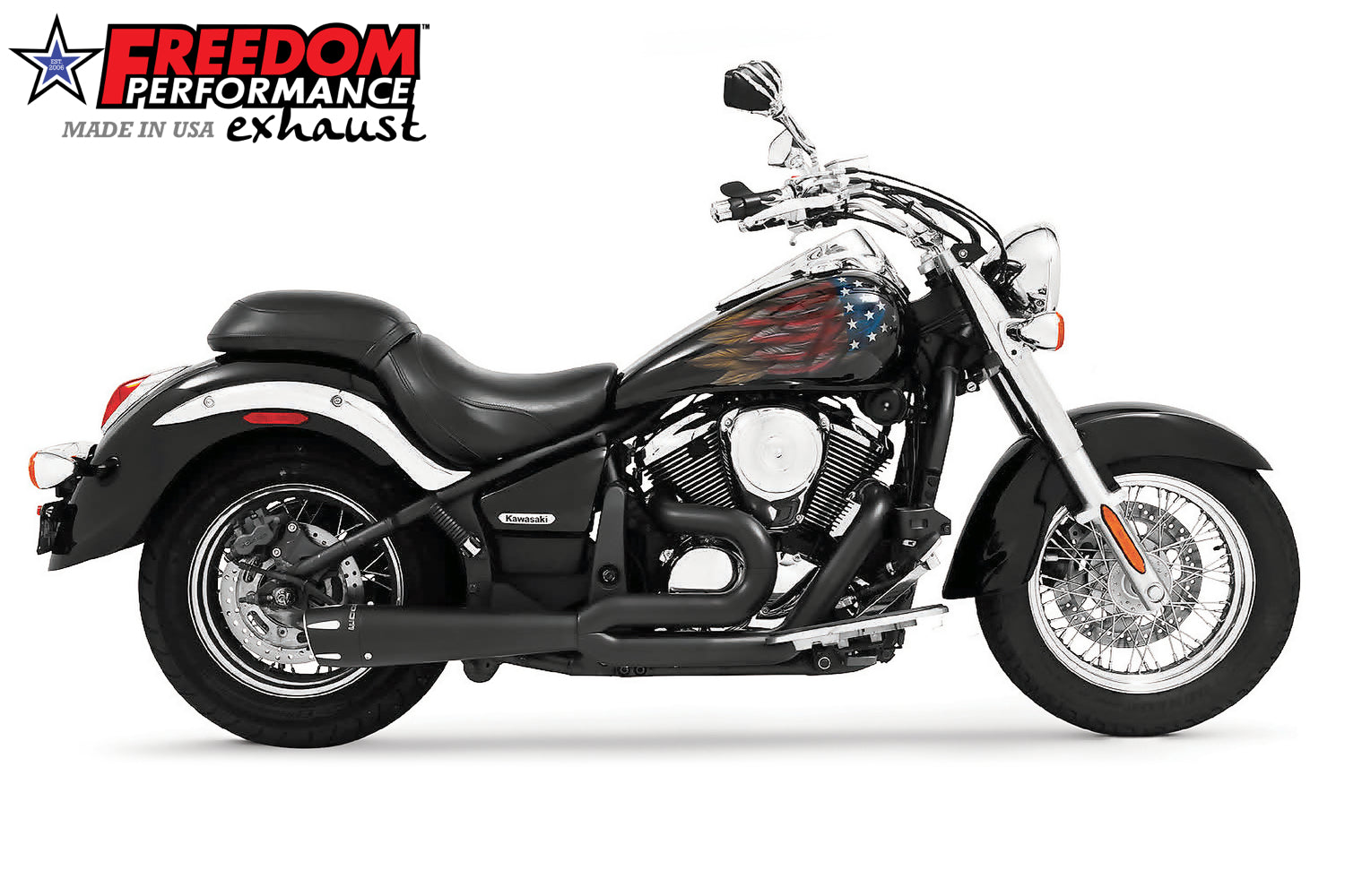 KAWASAKI VULCAN 900 COMBAT FLUTED 2-INTO-1 2006-2020