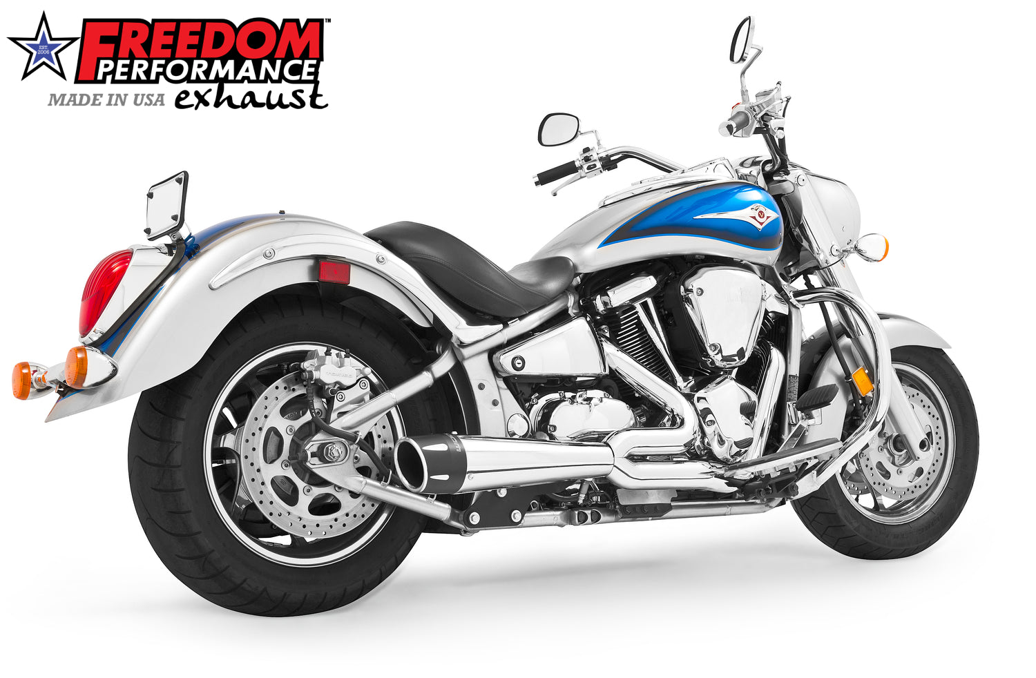 KAWASAKI VULCAN 2000 COMBAT FLUTED 2-INTO-1 2004-2010